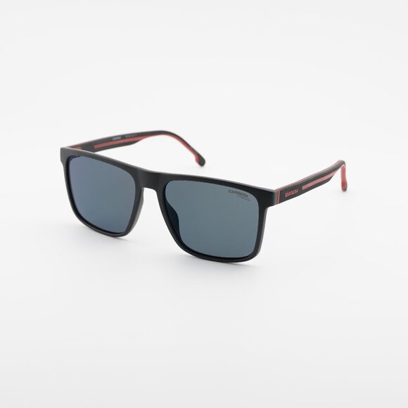 CARRERA 8064/S 0OIT Q3 Sunglasses Black Square Frame Grey Polarized Lenses